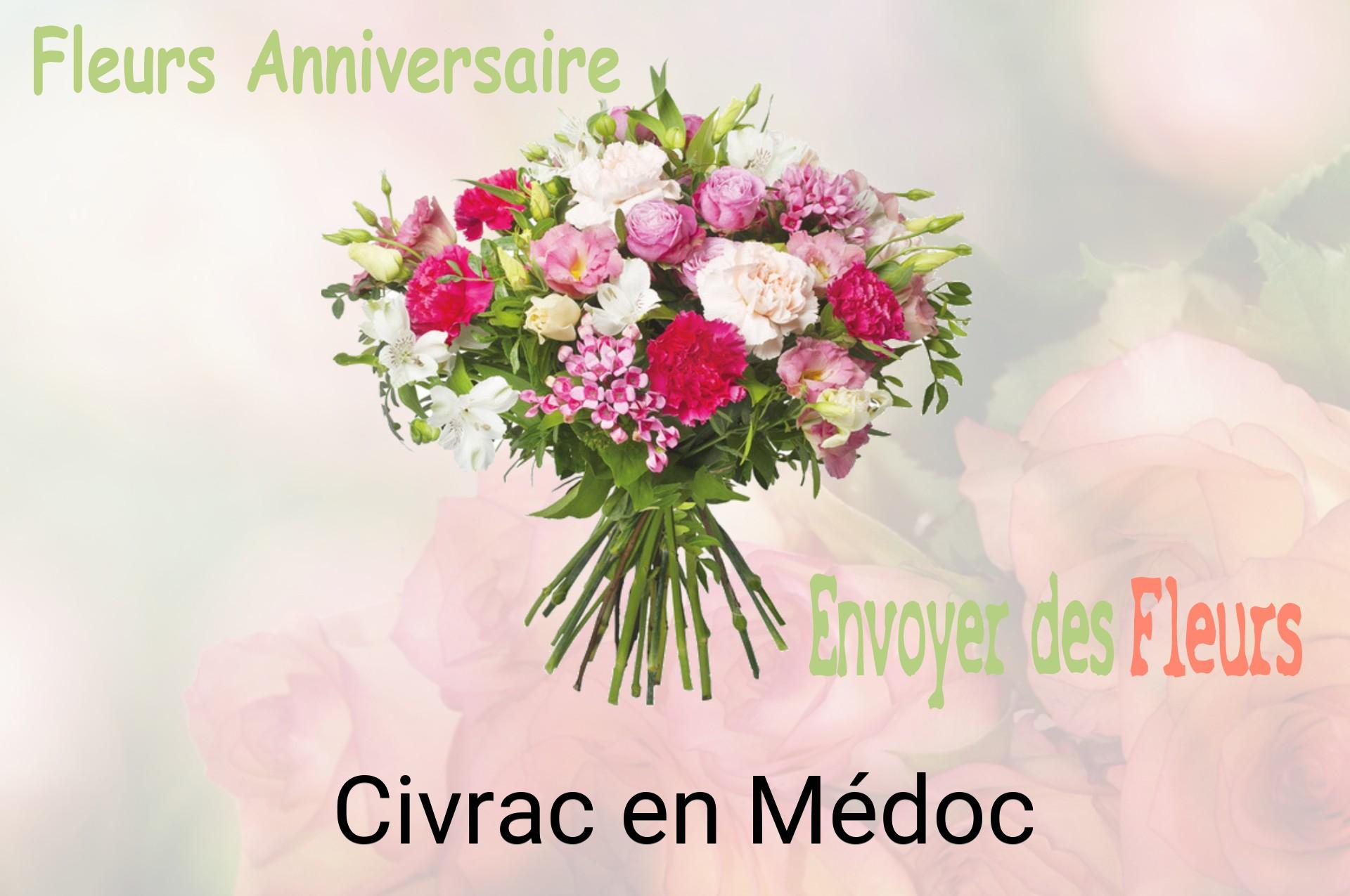 Bouquet de fleurs d’anniversaire livré à Civrac-en-Médoc